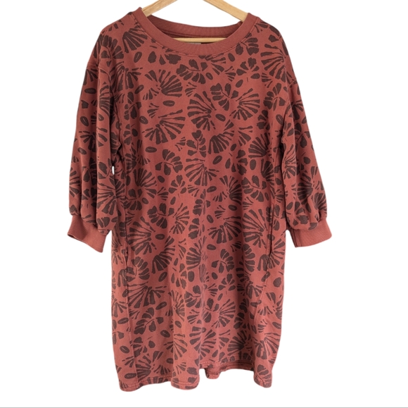 Pact Dresses & Skirts - Pact | Organic Walnut Stamp Sweater Tunic Dress Rust Brown Large